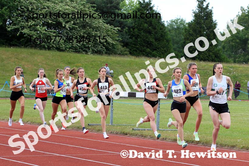 Womens under-20s 1500 metres, 2022 Northern Senior and Under-20 Champs., Wavertree Athletics Centre, Liverpool. Photo: David T. Hewitson/Sports for All Pics